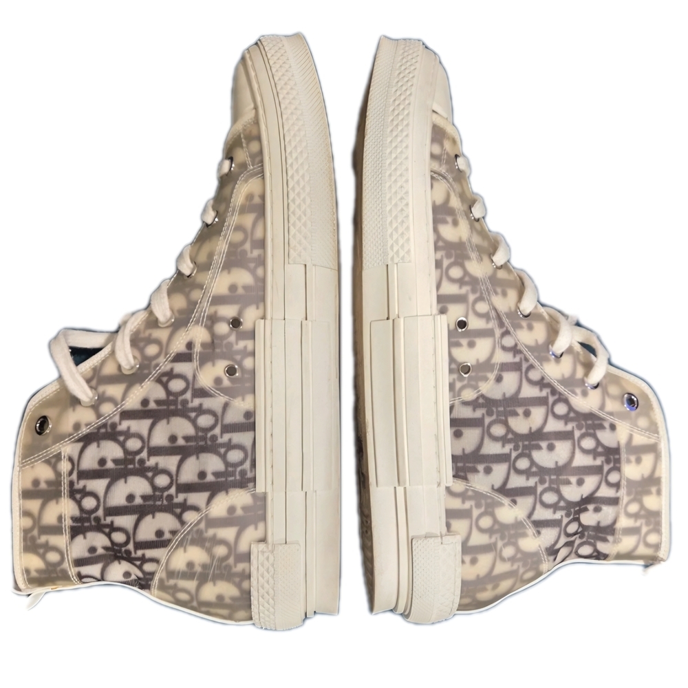 DIOR B23 League High-Top Sneaker White and Black Dior Canvas US Size 12 EU 45 - Picture 8 of 16